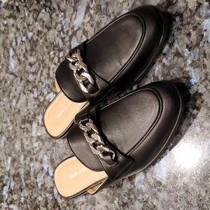 NWT Black mule slides